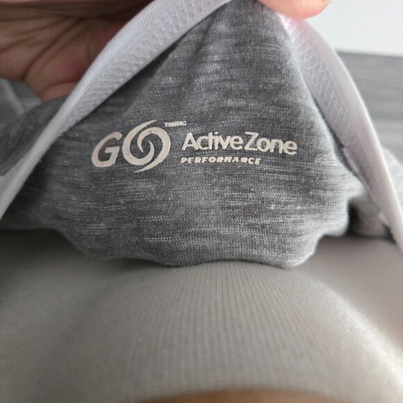 GO ActiveZone Performance Graphic T-Shirt Gray White Mesh Athletic Tee 2X EUC - Picture 2 of 3